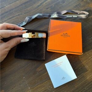 Hermes Blanc Clic H Bracelet